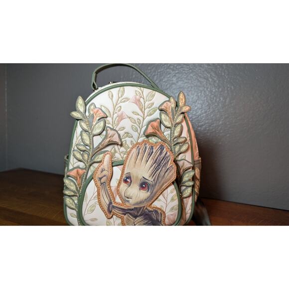 Our Universe Handbags - Our Universe Marvel Groot Floral/ Vine Mini Backpack - BoxLunch Exclusive